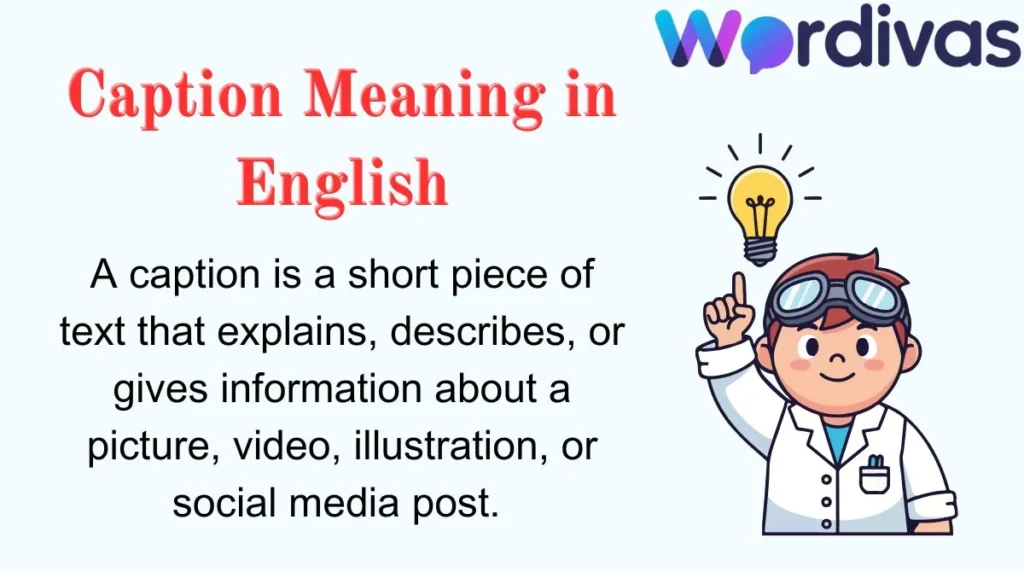 Caption Meaning in English