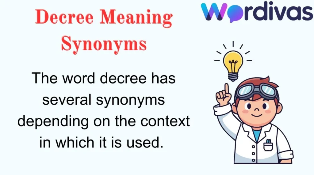 Decree Meaning Synonyms