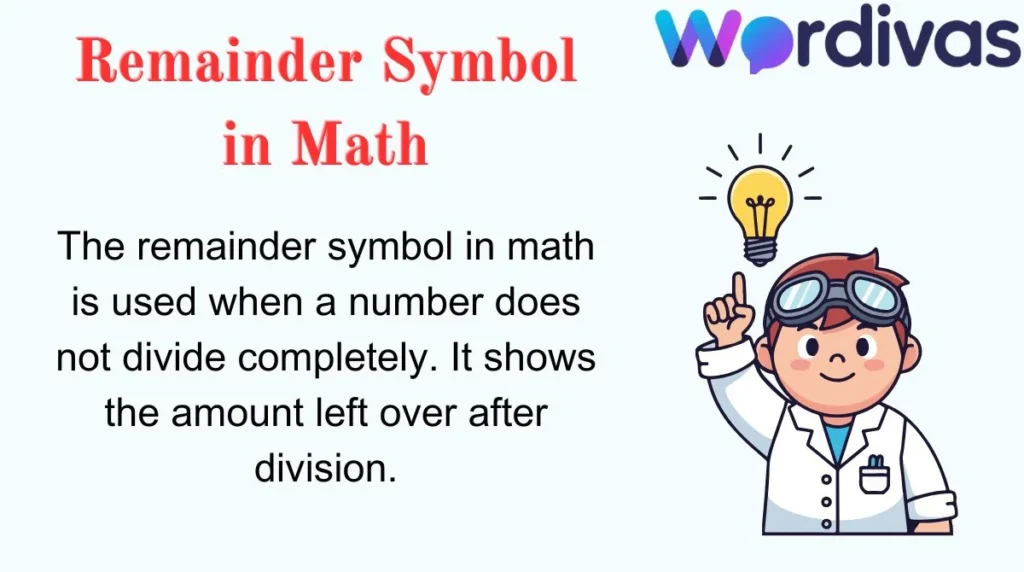 Remainder Symbol in Math