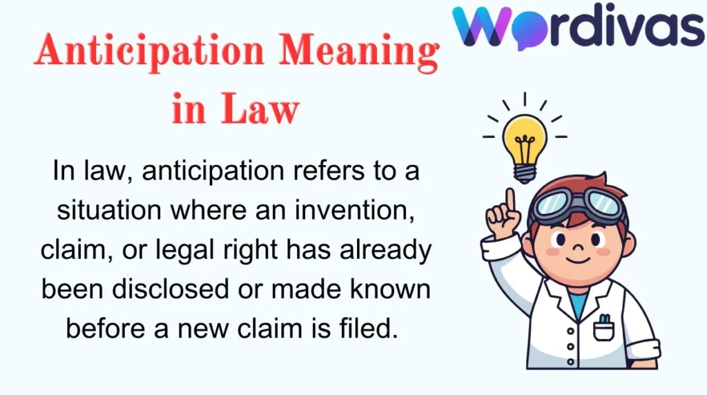 Anticipation Meaning in Law