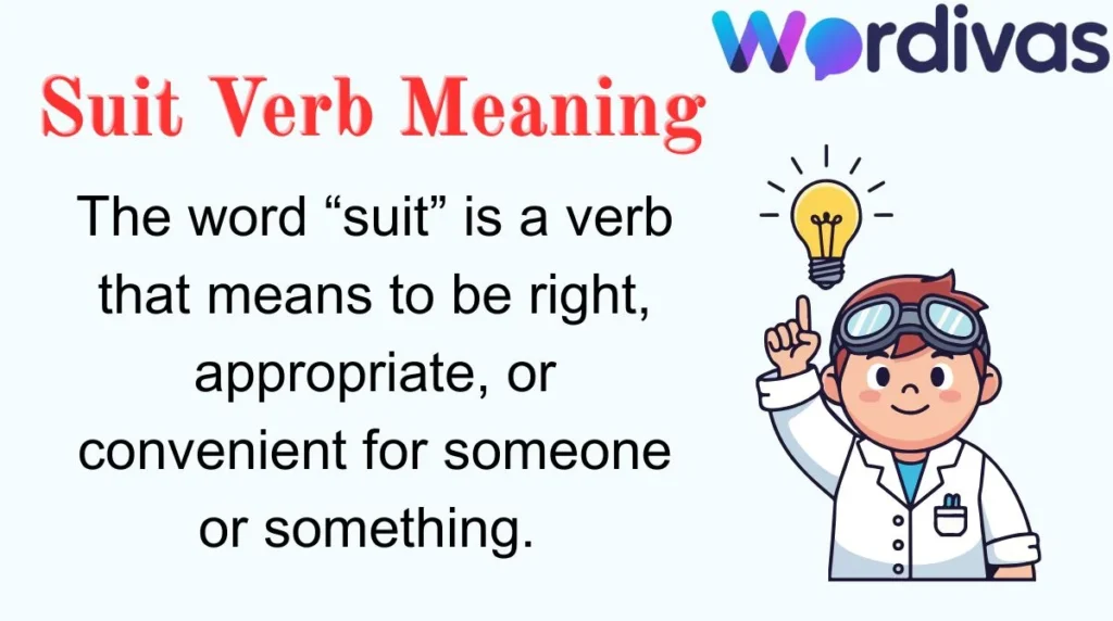 Suit Verb Meaning