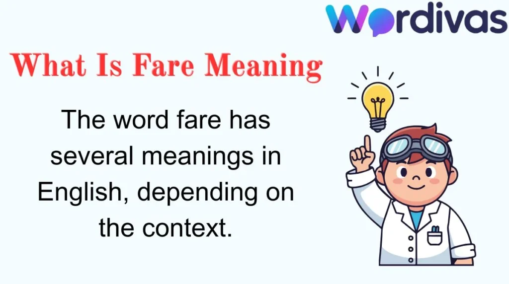 What Is Fare Meaning