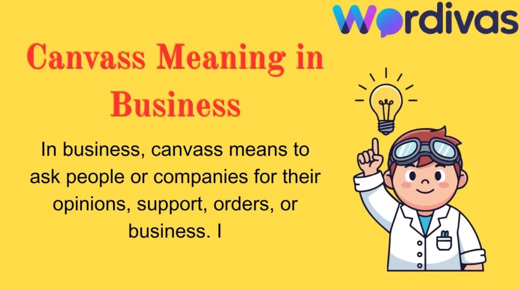 Canvass Meaning in Business
