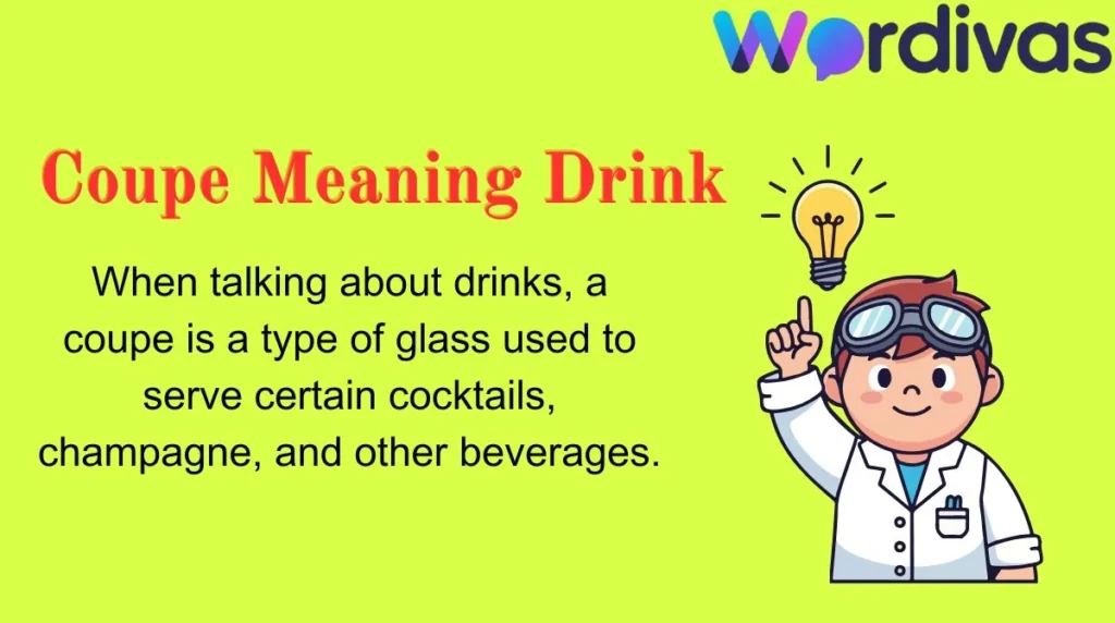 Coupe Meaning Drink
