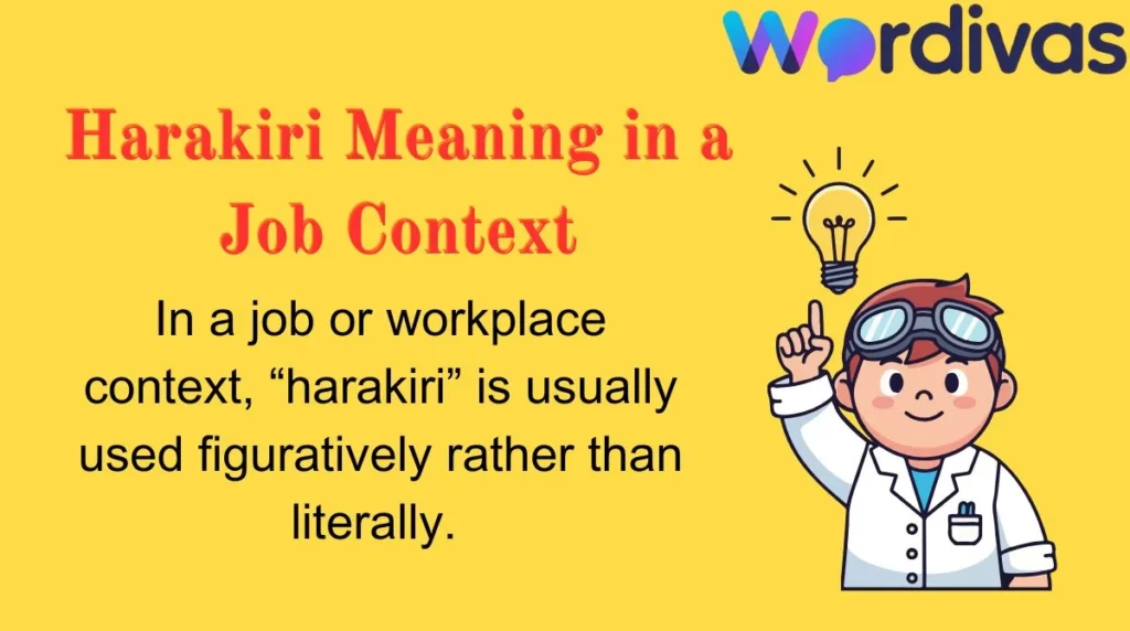 Harakiri Meaning in a Job Context