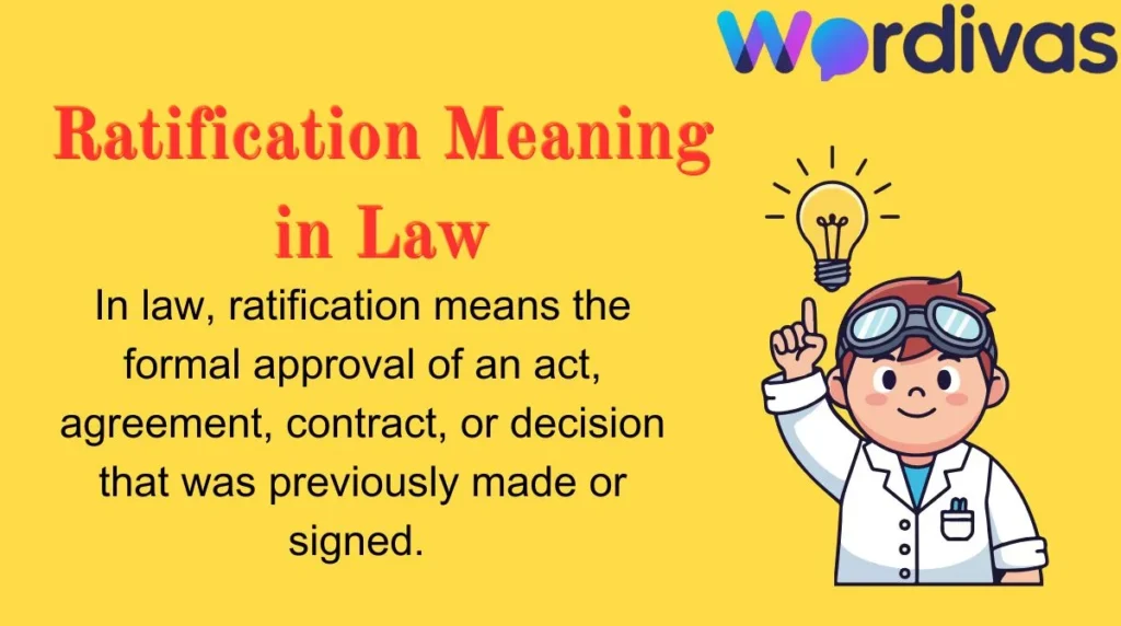 Ratification Meaning in Law