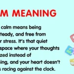 Calm Meaning