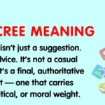 Decree Meaning