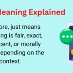 Just Meaning Explained
