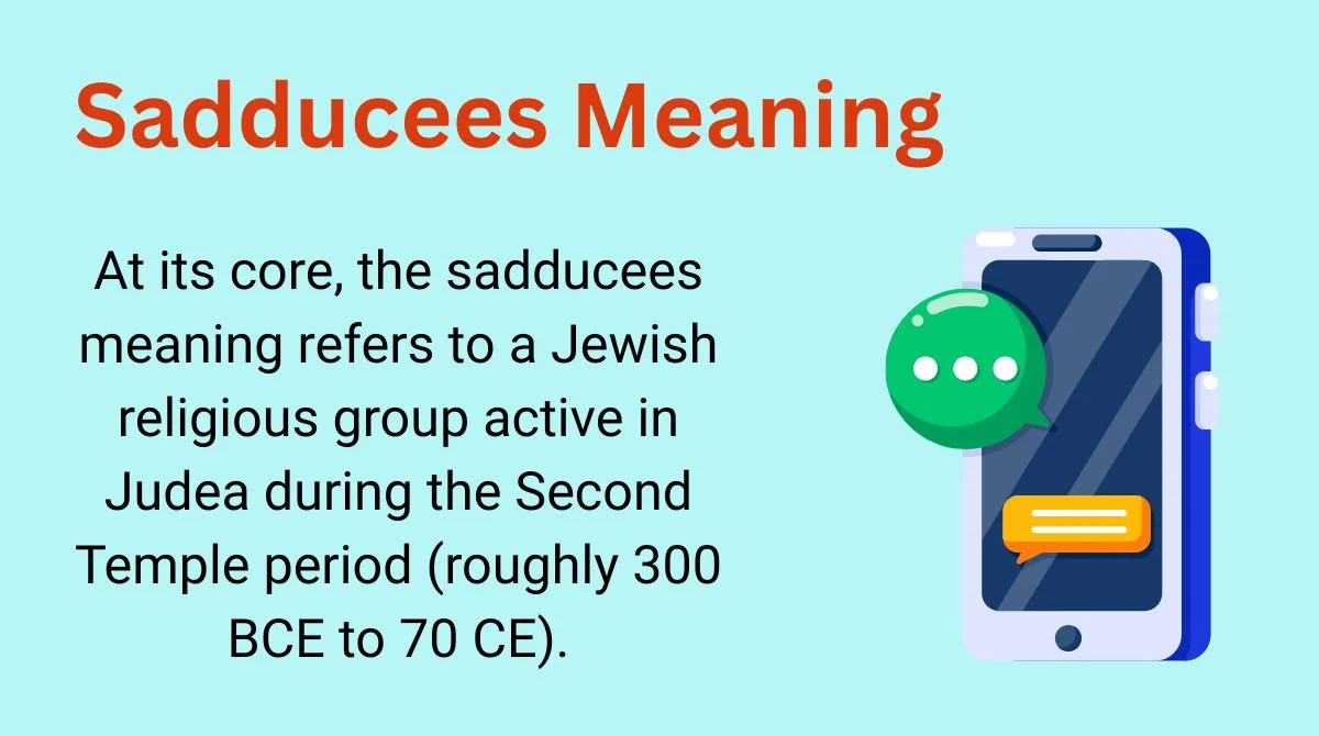 Sadducees Meaning